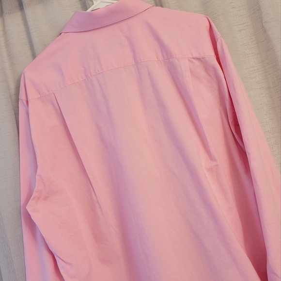 YSL Pink Oxford Cotton Point Collar Dress Longsleeve Shirt - Picture 9 of 11